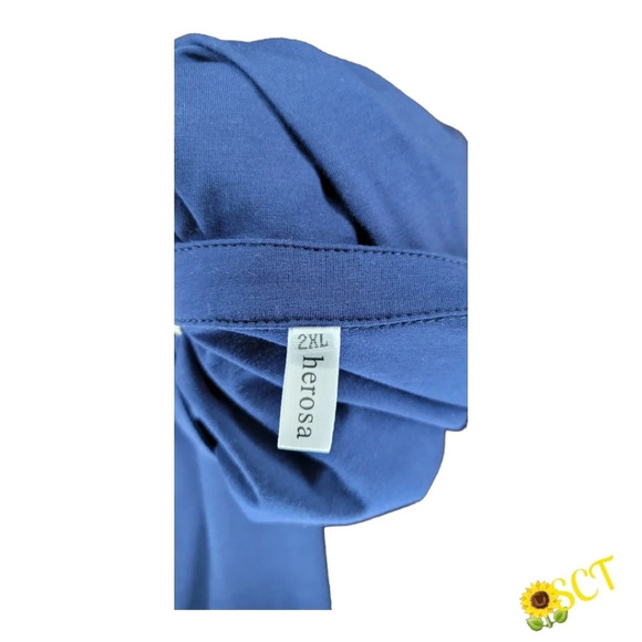 Herosa - 2X  Navy Blue Blouse - Picture 4 of 4